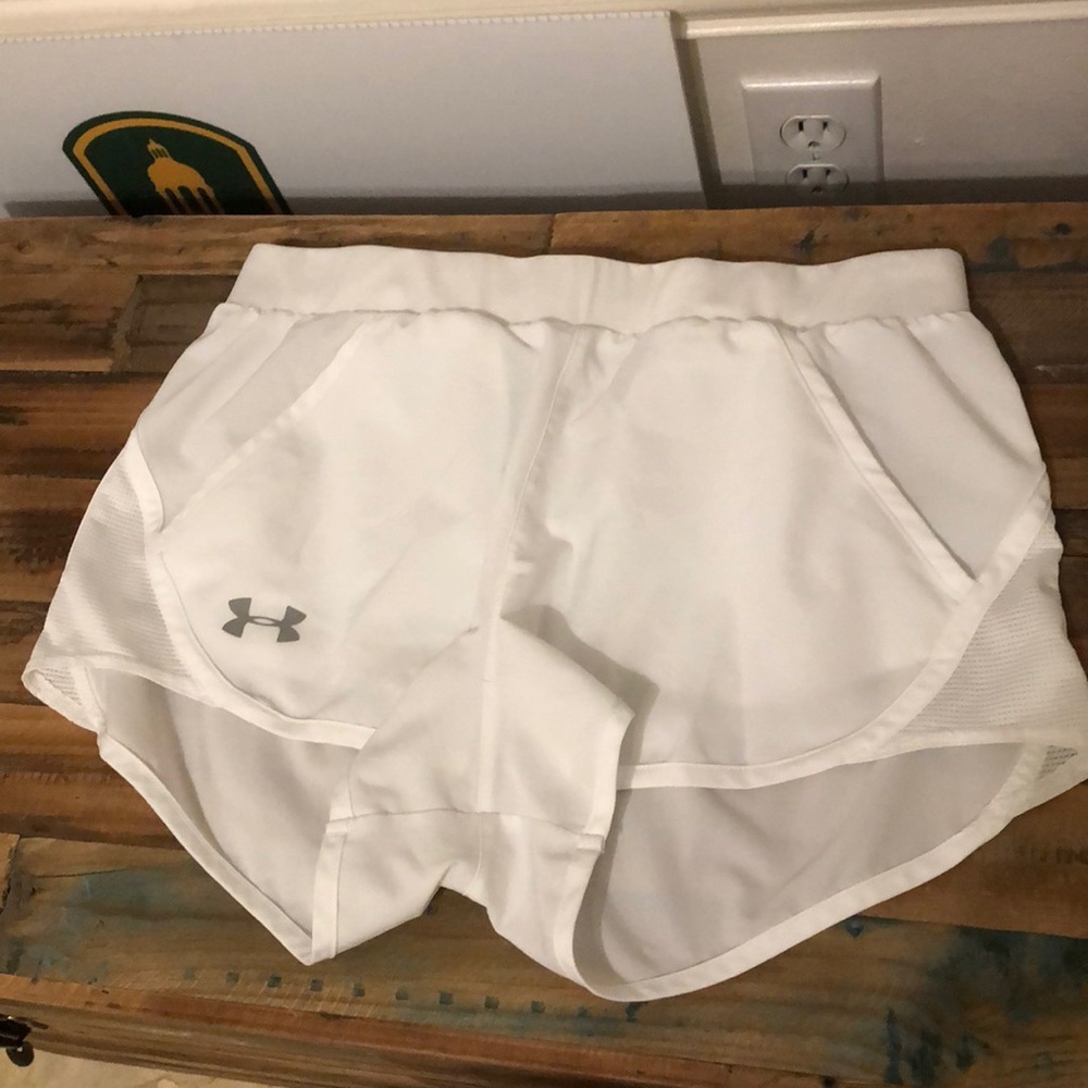 White Under Armour shorts